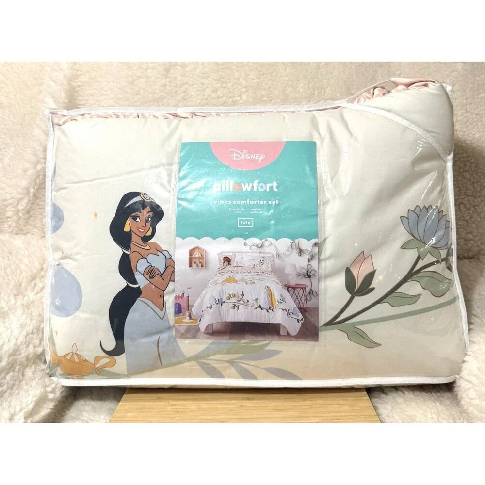Disney Pillowfort Princess Vine Twin Kids Comforter Floral Bedding